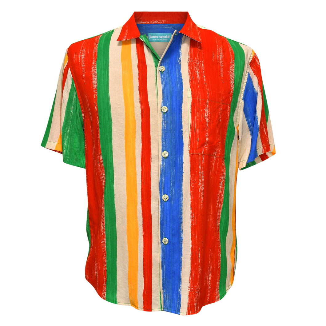 Men's Rayon Classic Shirttail Hem - Beach Stripe