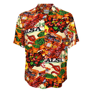 Men's Rayon Classic Shirttail Hem - Salsa