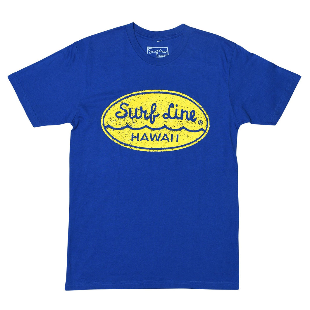 New! Oval Surf Line Hawaii Script Logo Tee