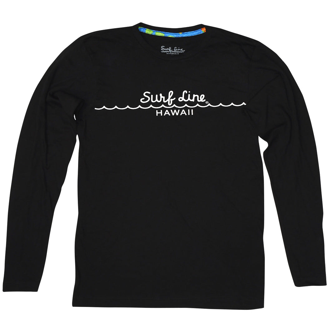SLH Long Sleeve Tee - Wave Logo Black